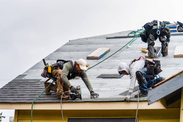 Professional Gutter Installation technician working in Overton, TX